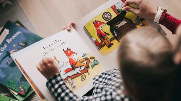 child with book
