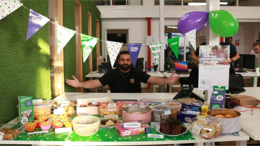 Coffee morning with cakes