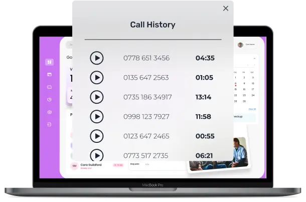 call recording care home