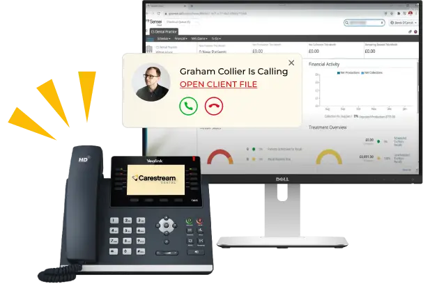 Carestream computer screen