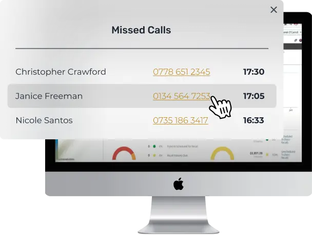 Missed call tracking