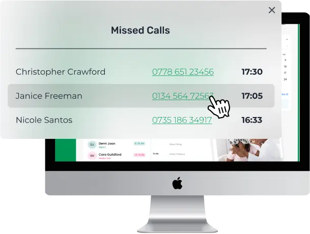 missed call tracking optician