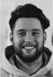 Ryan close up black and white