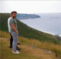 Ryan on a cliff