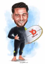 Ryan surfing
