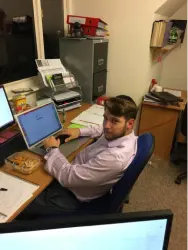 Ryan working late